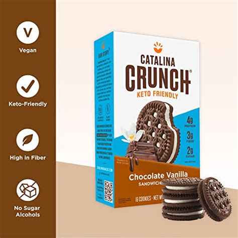 Catalina Crunch Chocolate Vanilla 2 Pack And Vanilla Crème 2 Pack Sandwich Cookies 68 Oz