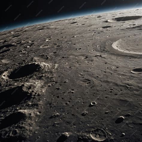 Premium Photo | A view of the moon from space with the moon in the ...