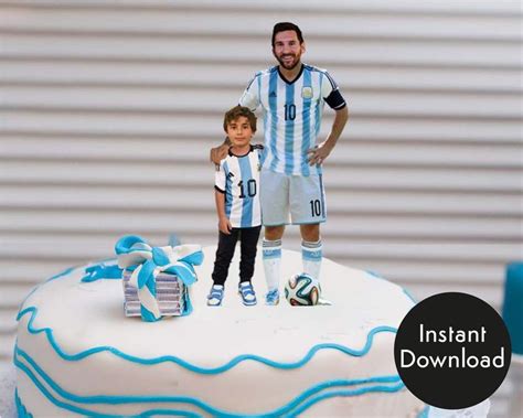 Personalized Messi Cake Topper With Photo Customizable Messi Cake ...