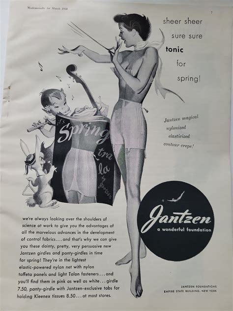 1950 Jantzen Womens Girdle Sheer Sure Tonic For Spring Vintage Fashion