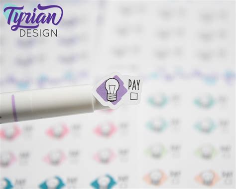 Electricity Icon Stickers Different Color Options Electric Bill Sticker ...