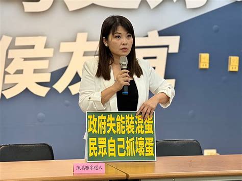 高市議員陳美雅蔡政府失能裝混蛋 民眾只能自己抓壞蛋 中華日報 Line Today