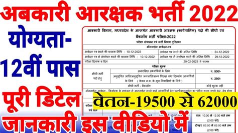 Mp Abkari Vibhag Vacancy 2022 Mp Abkari Vibhag Vacancy 2022 Syllabus