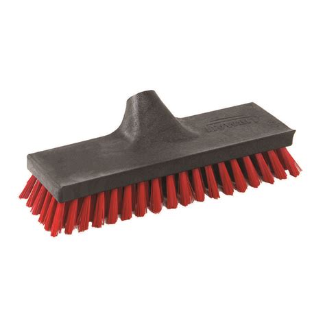 Libman Red Black Dual Surface Scrub Brush Head Only 10 L X 6 W