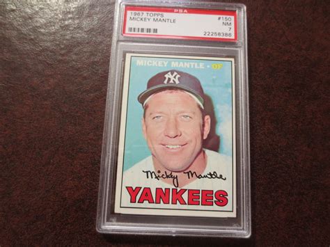 Lot Detail 1967 Topps Mickey Mantle PSA 7 Nm Baseball Card 150