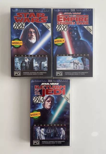 Star Wars Original Trilogy Widescreen Vhs Fox Video Tape Hope