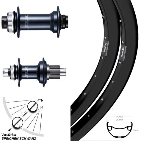 Laufradsatz Zoll Ryde Rival Shimano Slx Boost Micro Spline F R