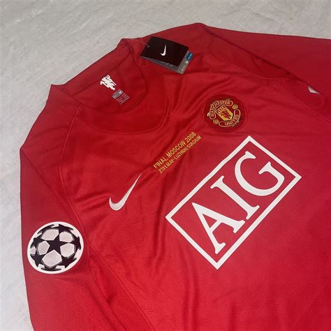 Retro Ronaldo 2008 UCL Final Manchester United Nike Long Sleeve Jersey