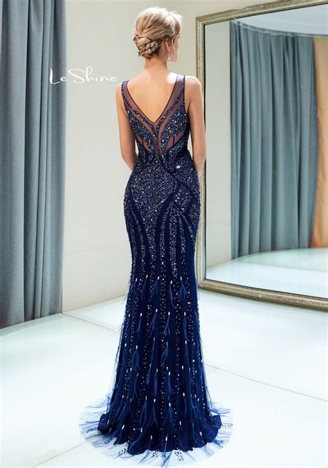 Starlit Scoop Neckline Mermaid Party Dresses With Rhinestones Sequins