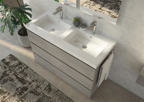 Mobile Lavabo Da Terra Doppio In HPL Con Porta Asciugamani IDFdesign