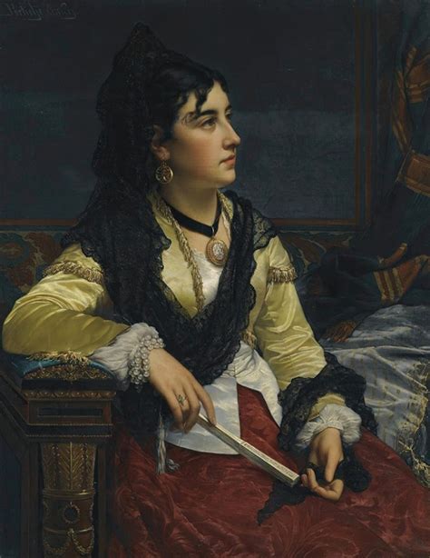Girl with mantilla by - Artvee
