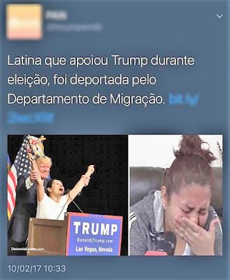 O cão que fuma A latina que apoiou a candidatura de Donald Trump foi deportada