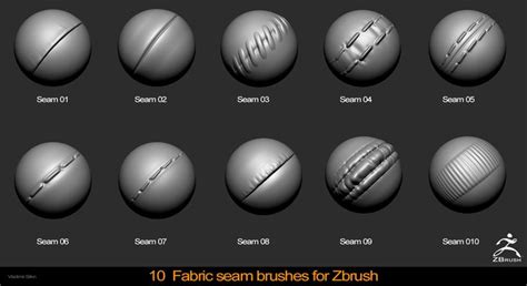 Artstation Fabric Seam Brushes Brushes Fabric Brushed Fabric