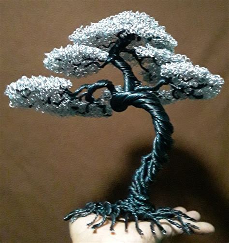 Wire Tree Sculpture Wire Bonsai Tree Handmade Wire Bonsai Metal Bonsai