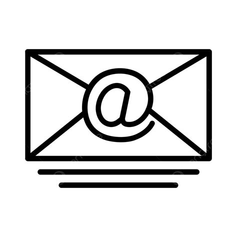 Icono De Línea De Correo Electrónico Png Sobre Contacto Mensaje Png Y Vector Para Descargar