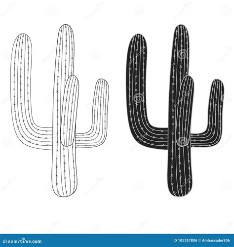 Cacto Mexicano Planta De Deserto Vetor Ilustração do Vetor