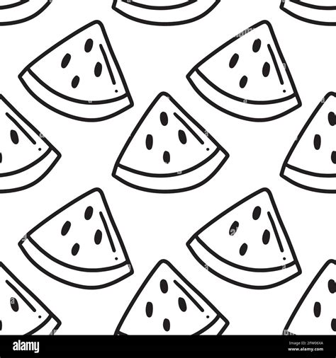 Pattern Of Watermelon Doodle Stock Vector Image And Art Alamy