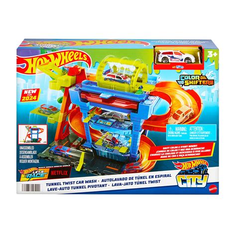 Hot Wheels City Tunnel Twist Car Wash Playset Shop Toy Vehicles At H E B