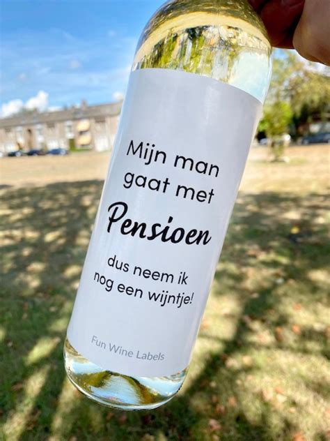 Etiket Man Met Pensioen Voor De Partner Van Een Pensionado