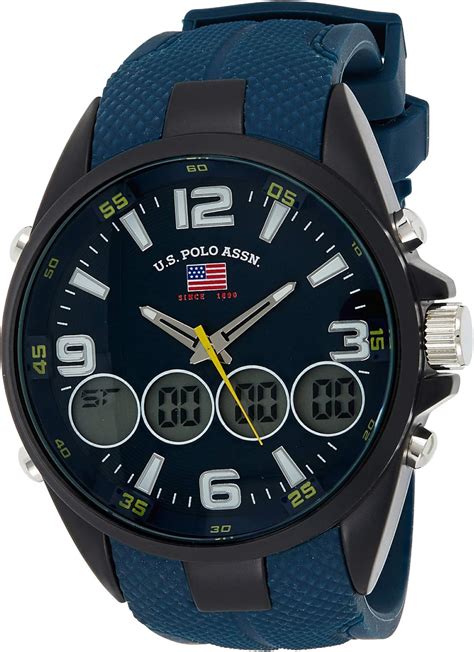 U S Polo Assn Reloj Para Hombres De Cuarzo Con Correa En Caucho