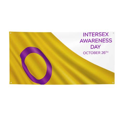 Inter Sex Awareness Day Banner Backdrop Porch Sign Small Holiday Banners For Room Yard Sports