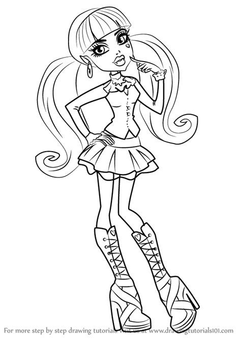 Learn How To Draw Draculaura From Monster High Monster High Step By