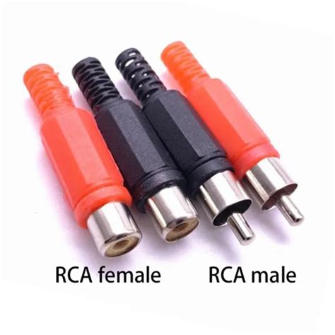 Rca อะแดปเตอร์หัวต่อแจ็คตัวผู้ตัวเมียหัวปลั๊กเสียบ Av วิดีโอเสียง