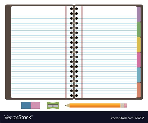 Blank notebook Royalty Free Vector Image - VectorStock