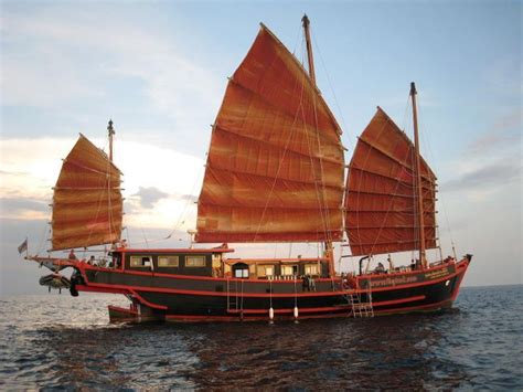 Chinese Junk Quite A Nice Photo Of A Chinese Junk The Sails Are