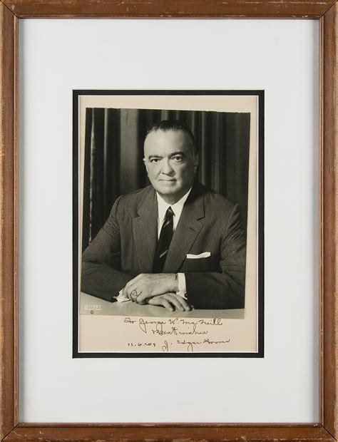 J Edgar Hoover Signed Photograph Rr Auction