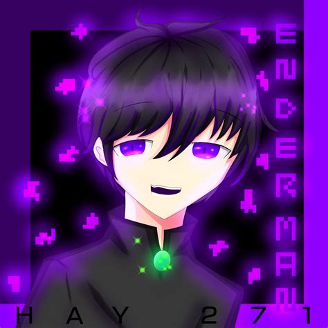 Enderman Human Version Nightatmosphere Illustrations Art Street