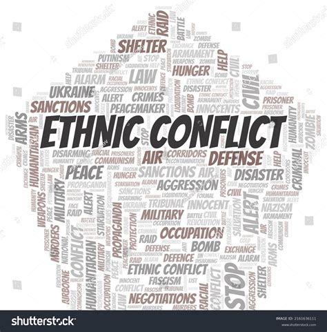 Ethnic Conflict Word Cloud Made Text Stock Illustration 2161636111