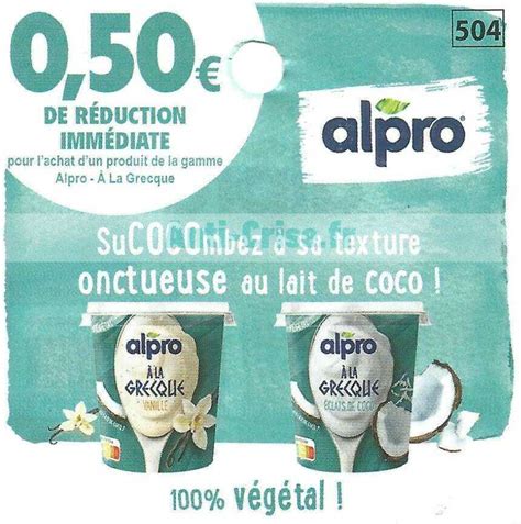 Anti crise fr alpro 0 5 de réduction jusquau 07 11 2022 Bon de