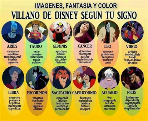 QUE VILLANO DE DISNEY ERES SEGUN TU SIGNO ZODIACAL Signos Del Zodiaco