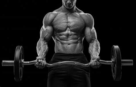 Muscle Muscle Rod Background Black Muscles Press Gym