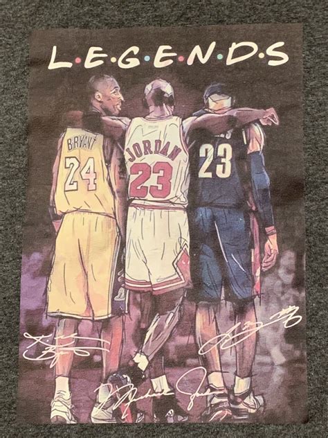 Kobe Bryant Michael Jordan Lebron James Nba Basketball Poster Lupon