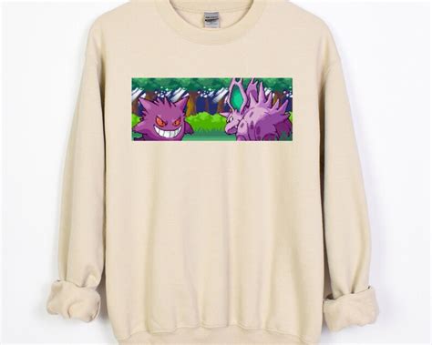 Pokemon Gengar Sweater For Men Crewneck Anime Tee Manga Women Etsy