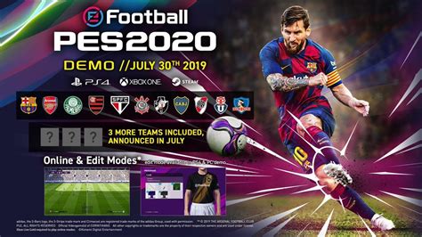 Ya hay fecha para la demo de eFootball PES 2020 que vendrá recortada