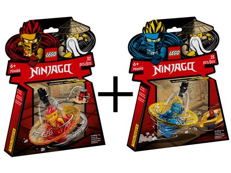 Lego Ninjago Ninja Kais Spinjitzu 70688 And Jays Spinjitzu Ninja