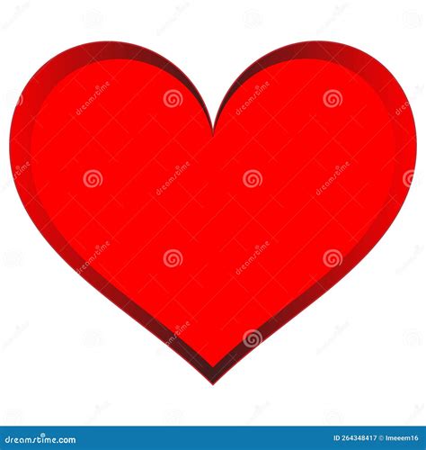 Symbol Of Two Stacked Hearts Stock Vector Illustration Of Heart