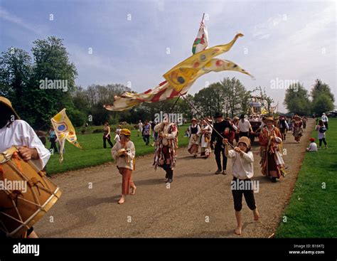 May Day Parade and high sprits at Kentwell Hall Tudor Days re enactment ...