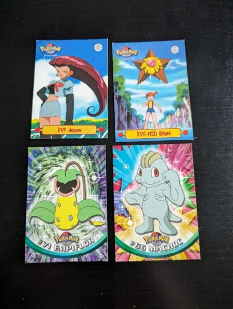 LOT DE 4 Cartes Pokémon Topps TV Animation Édition 1999 EUR 3 00