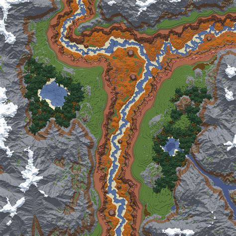 Custom WorldPainter Canyon Minecraft Map