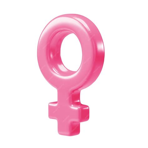 Premium Psd Pink Female Sex Symbol 3d Icon 3d Rendering Gender Woman