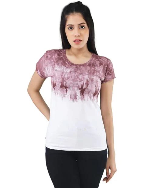 Buy Lappen Fashion Women Brown White Tie And Dye Pure Cotton Round