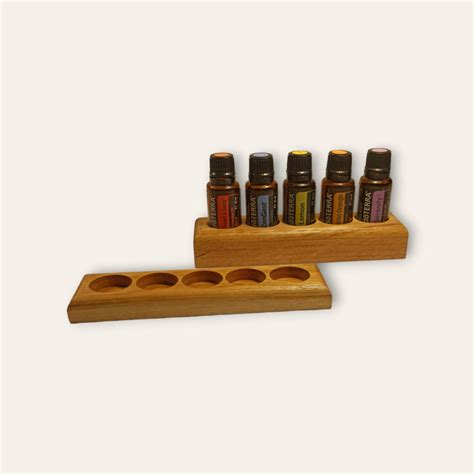 Stand For Doterra 15ml 5 Pcs Essential Oil Storage Stand Oak Essential