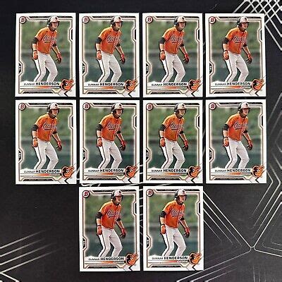 10 2021 Bowman Draft Gunnar Henderson RC BD 175 Orioles Rookie