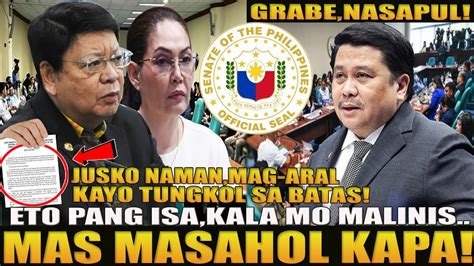 Kakapasok Lang Matinding Banat Cong Marcoleta Binigwasan Si Jinggoy