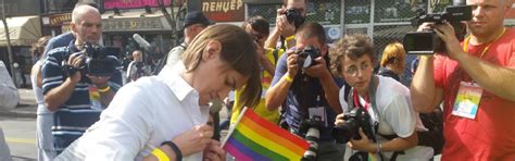 Lesbian Prime Minister Walks In Belgrade Pride