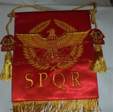 Custom Design Name Roman Battle Banner Eagle Aquila Spqr Rome Etsy